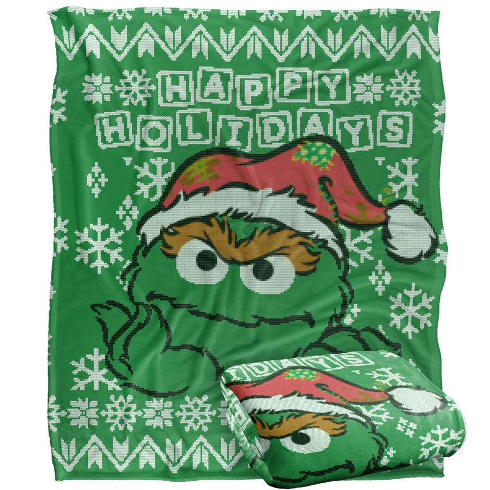 Sesame Street Silky Oscar The Grouch Supersoft Blanket