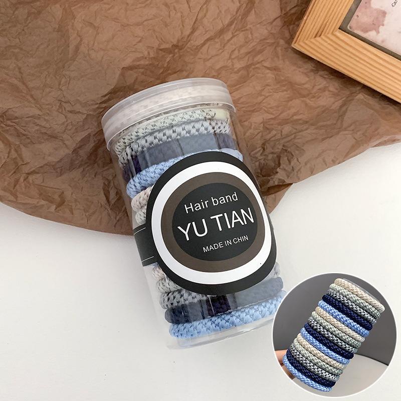 15pcs/set Hair Ties Cans Packaging Braided Twisted Elastic Hair Band Durable High Elasticity Rubber Bands Women Hair Accessories