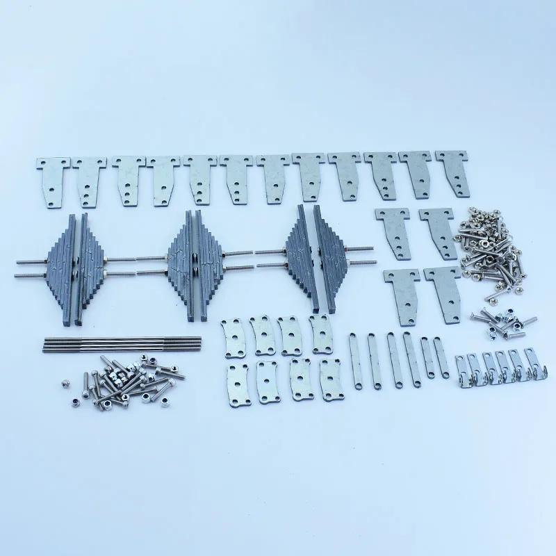 Stainless Steel 2/3 Axis Balance Suspension Kit Steel Plate Trailer for 1/14 Tamiya RC Dump Truck SCANIA 770S VOLVO FH16XL Car
