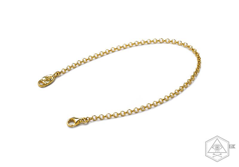 Bebello [Bs-385] 925 Silver Round Chain Bracelet (Gold Plating)