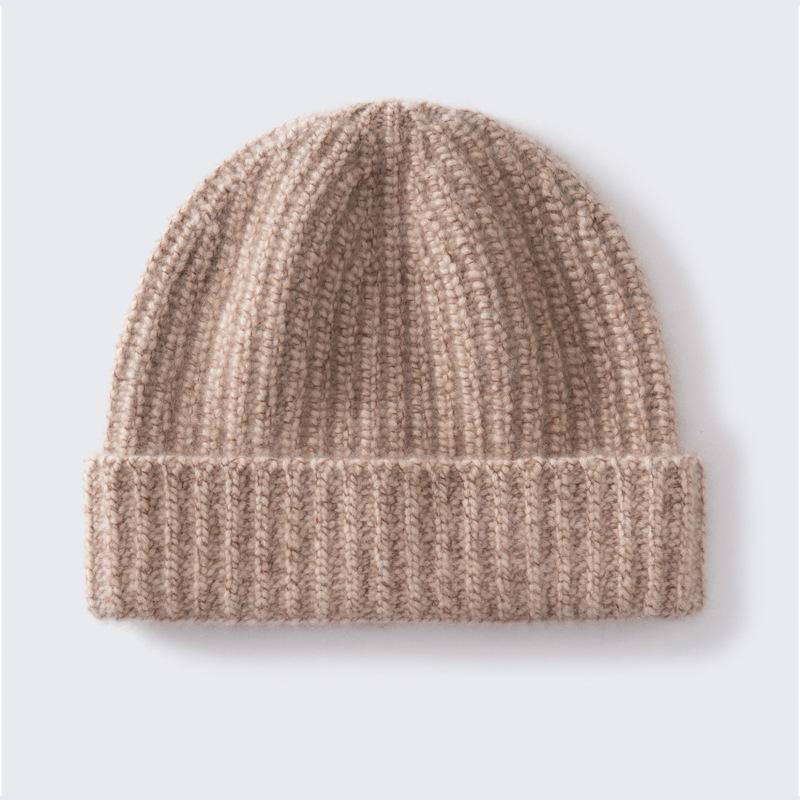% Pure cashmere hat for men and women winter thickened cashmere hat knitted hat headgear couple cold hat