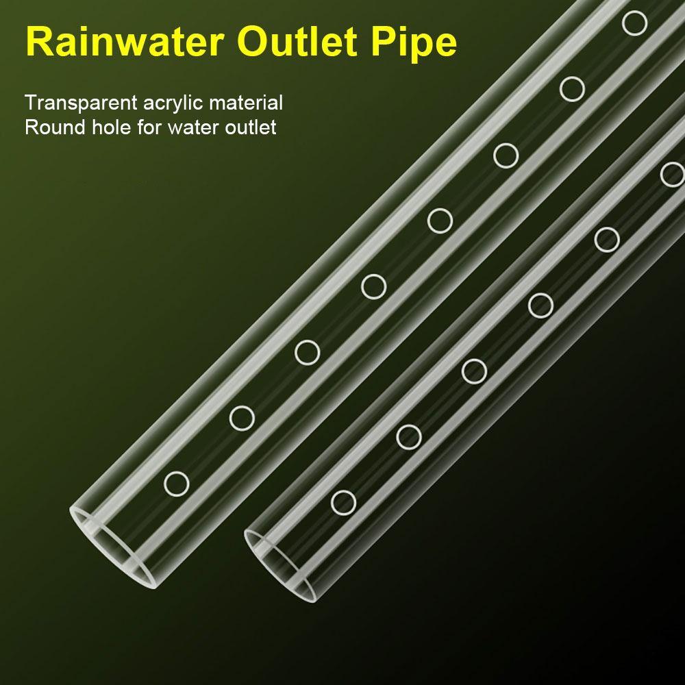1Pcs Transparent Outflow Pipe Acrylic Rain Shower Outlet Tube New Aquarium Filter