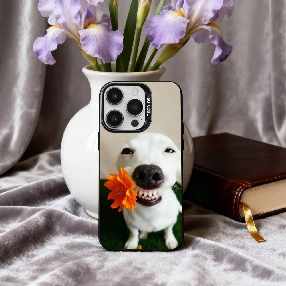 F-Funny A-Animal D-Dog-G Phone Case For iPhone17,16,15,14,13,12,11 Plus,Pro Max Black Candy Silver Phone Case