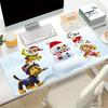 Winter Pups Build Snowman Large Gaming Mouse Pad Nonslip Rubber Base Waterproof Desk Mat For Office Pc Laptop