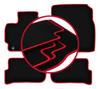 Velour Floor Mats with Red Edge For: Mitsubishi Space Star II Hatchback (2013-)