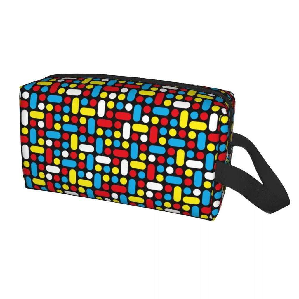 Custom Traditional African Ethnic Tribal Ankara Geometric Cosmetic Bag Large Capacity Makeup Case Beauty Storage Toiletry Bags