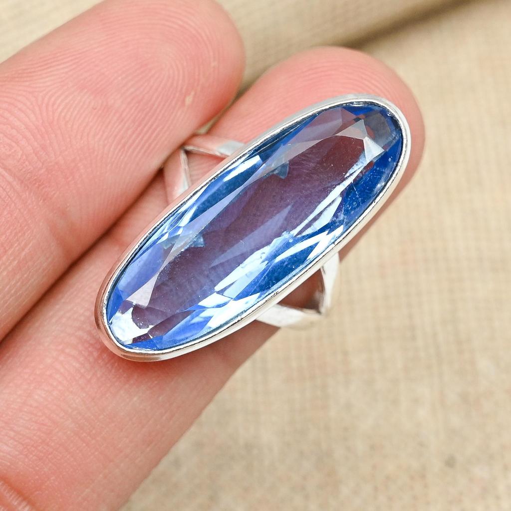 Anello Impilabile Medio In Argento 925 Placcato Oro Rosa Con Occhio Del Mala In Smalto Blu E Zirconi – Gioiello Simbolo Fortunato