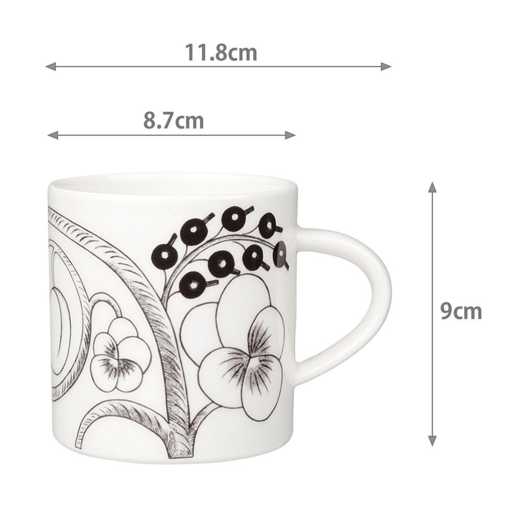 ARABIA [Officially Imported] Arabia Paratiisi Mug, 0.35L, Black, 1005397