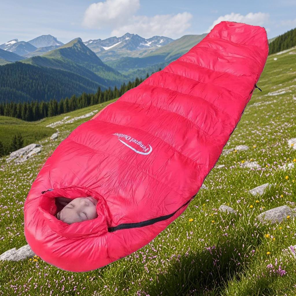 Children's mummy sleeping bag, down sleeping bag, 800g 95% goose down filling, ultra-light, cold-proof, camping sleeping bag