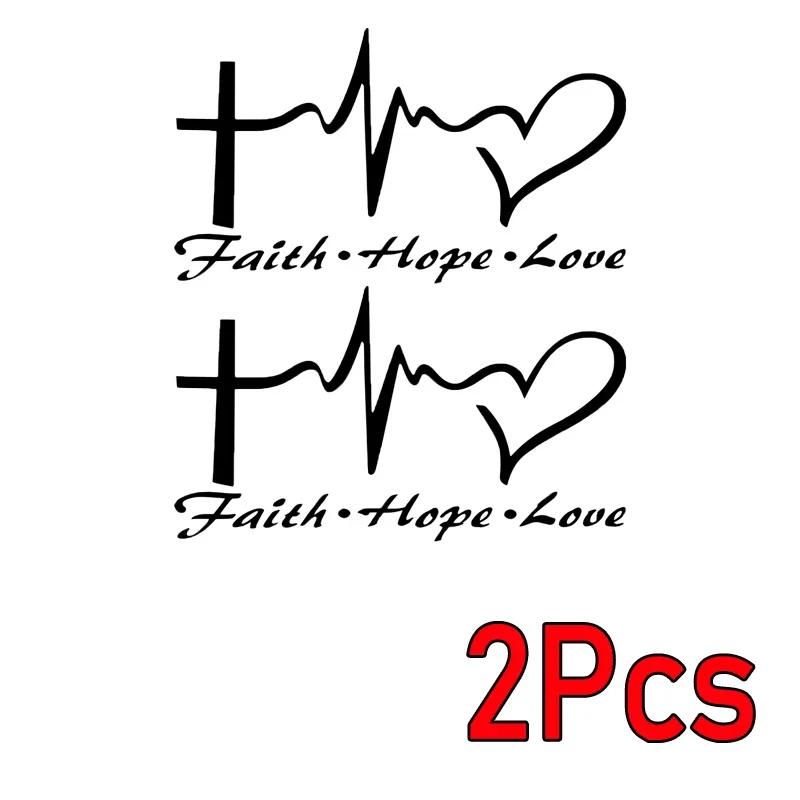 FAITH HOPE LOV E Stickers Personalized Creative Car Stickers Cars Glass Self-Adhesive Decals Auto Decoration Accessories