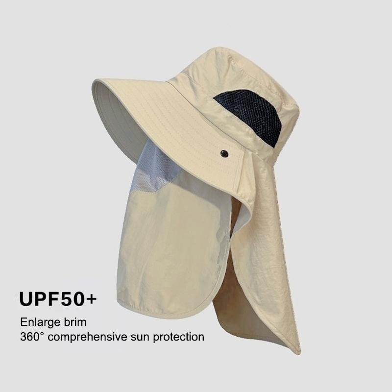 Summer Uv Protection Hiking Hat Quick-Drying Wide Brim Outdoor Visor Bucket Hats Mesh Breathable Sun Hat Outdoor Cycling Hat