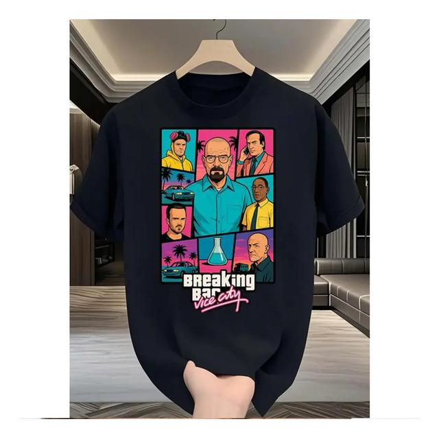 Unisex Breaking Bad Characters Print T-Shirt XL