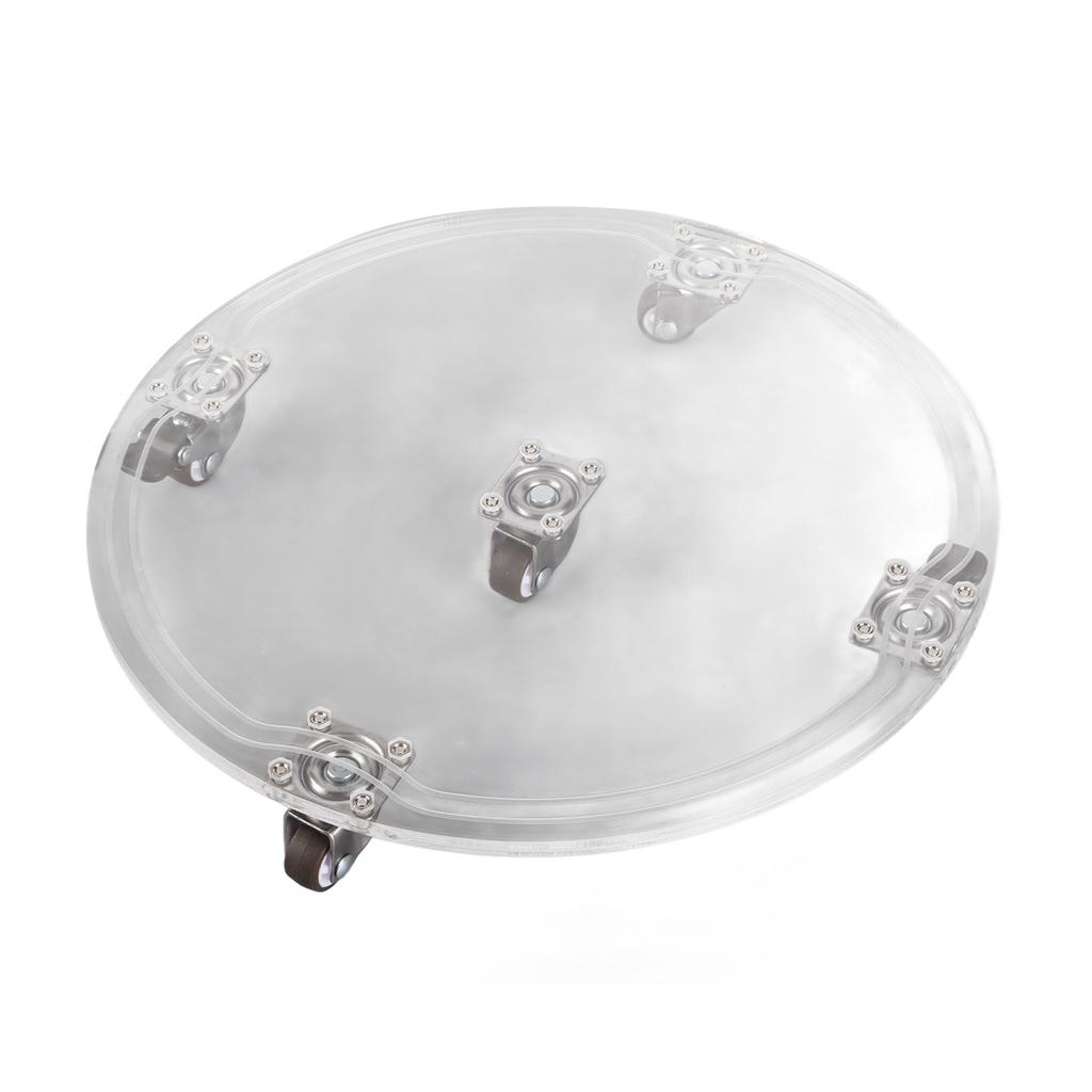 Round Acrylic Tray Multipurpose Sturdy Stable Transparent Flower Pot Bottom Support for Home Office