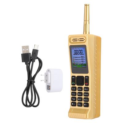 W2 Four Card Four Standby QuadBand 2G Retro Bluetooth 4800mAh Mobile Phone (Golden )