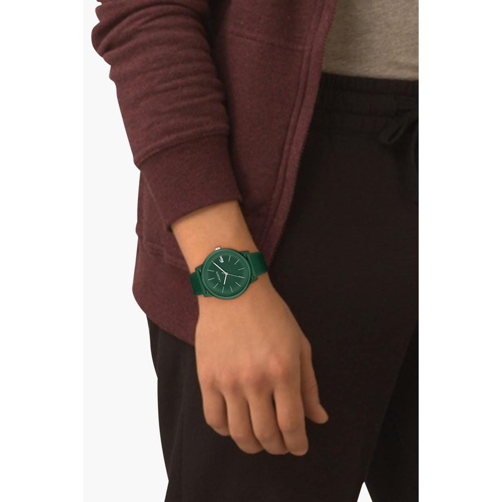 Lacoste 12.12 Mové Analog Quartz Watch Men Silicone Strap Khaki