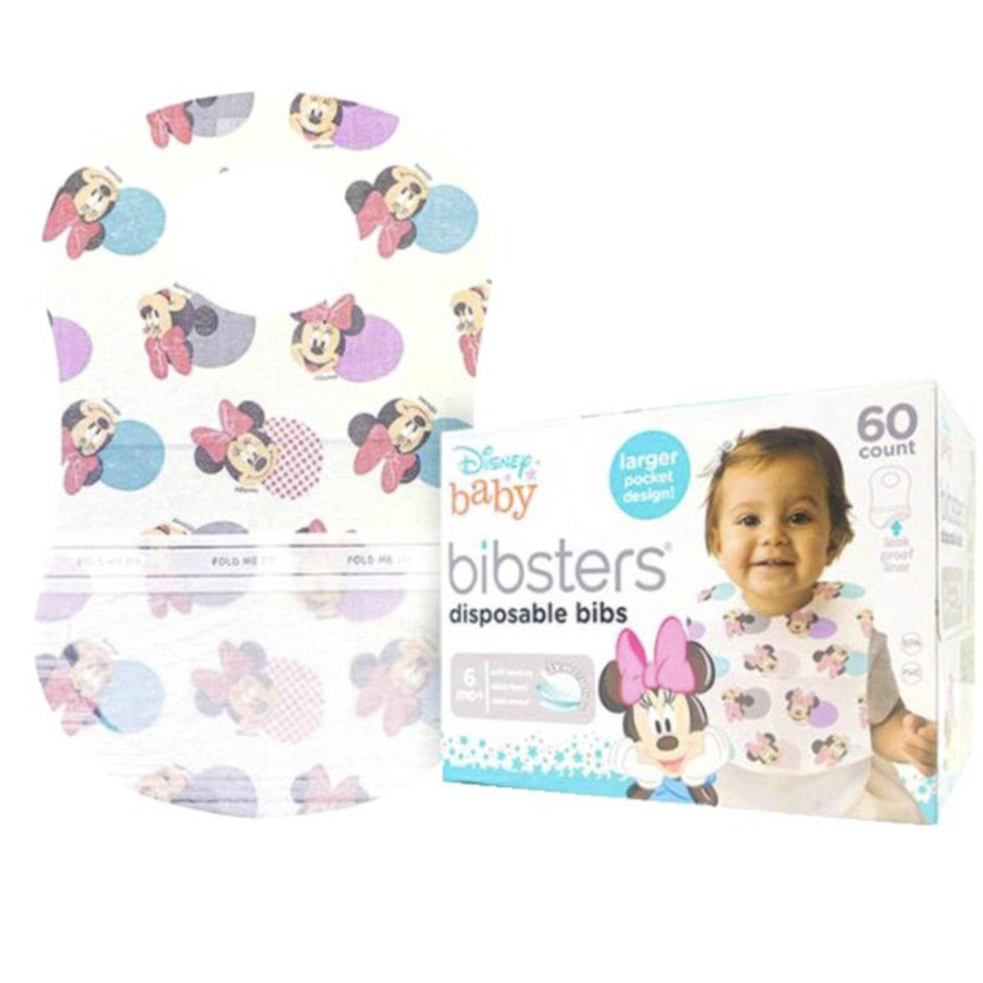 

Одноразовые слюнявчики Costco Disney Минни Маус 60 штук