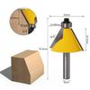 1/3pc 8MM Shank Chamfer Router Bit 15 22.5 30 Degree Milling Cutter for Wood Machine