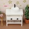 1/12 Scale Dollhouse Sink Cabinet Model - Bathroom Furniture Decoration for Dolls House Living Scene Ornament Toy for Girls
