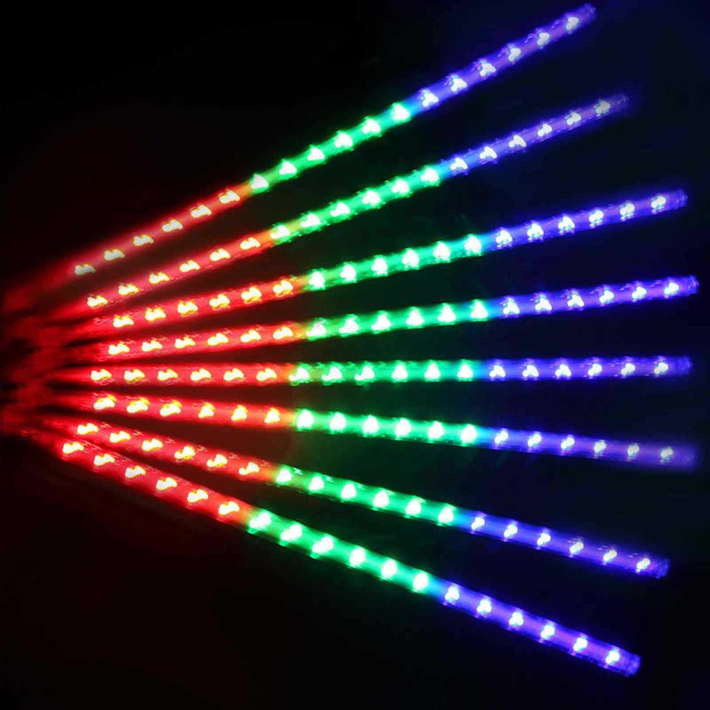 Solar Waterproof LED Meteor Shower String Lights for Outdoor Trees & Festival Decorations