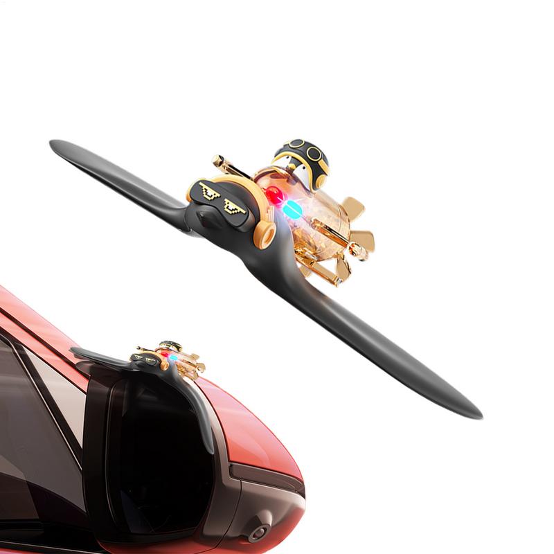 Rearview Mirror Decor Cute Rearview Mirror Decoration Wind-Powered Adhesive Waterproof Car Accessories For Road Trip Automotive