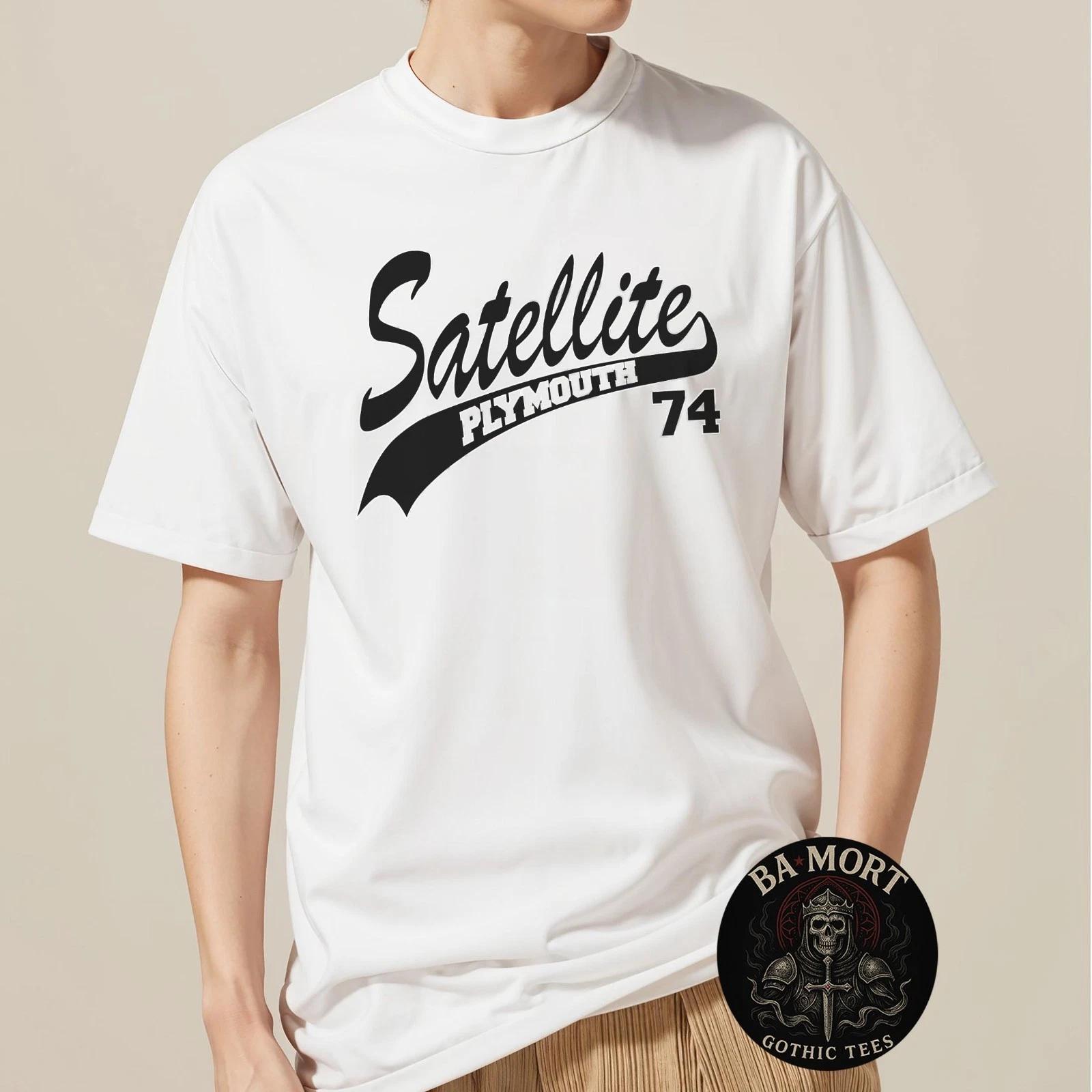 White Outline 74 Plymouth Satellite  T-Shirt L