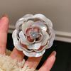 Camellia Rose Mother-of-Pearl Brooch – High-End Korean Style for Evening Wear