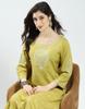 MONTE CARLO Women's Self Design 3/4 Sleeve Regular Fit Kurti