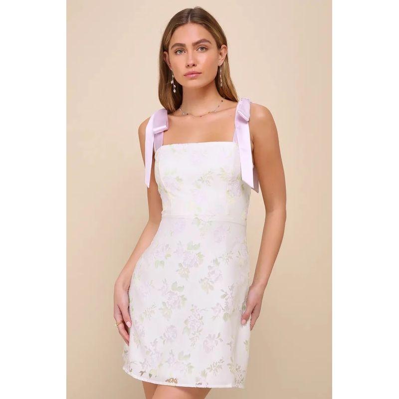 

Заказ внешней торговли Платье Lu s Bow на шнуровке Женское сетчатое жаккардовое с квадратным вырезом Открывающее ключицы Темпераментное Модное платье гару Pink XS