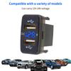 Kfz-Steckdosenladegerät Netzteil Für Toyota 12-24V Voltmeter LED Dual USB Schnellladung Für Handy Autozubehör 40X22mm