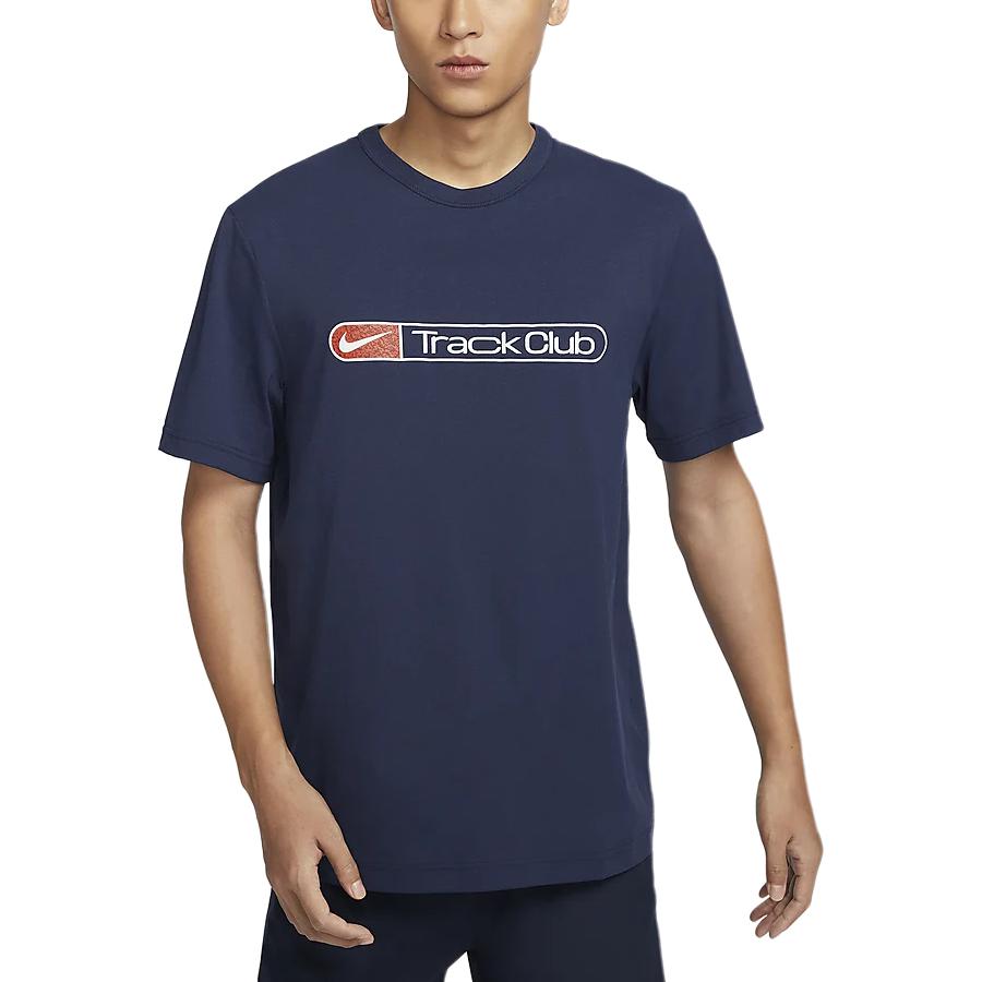 

Nike Hyverse Track Club Dri-FIT Sun Protection Quick-Dry Comfortable Sports Short Sleeve T-Shirt Men Tops Navy-Blue FZ0291410 M