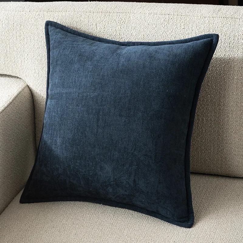 Jmg Clothing Unisex Dark/Blue 45X45cm Throw Pillow Covers 18X18inch Chenille Pillow Covers Home Decor For Couch Bed Sofa Living Room Pillowcase
