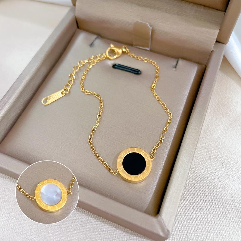 Furnace Real Gold Zircon Hip-Hop Bracelet Gold Fashion Temperament Korean Version Simple Luxury Niche