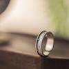 Adjustable Open Ring Men Women Sterling Geometric Wave Vintage Boho