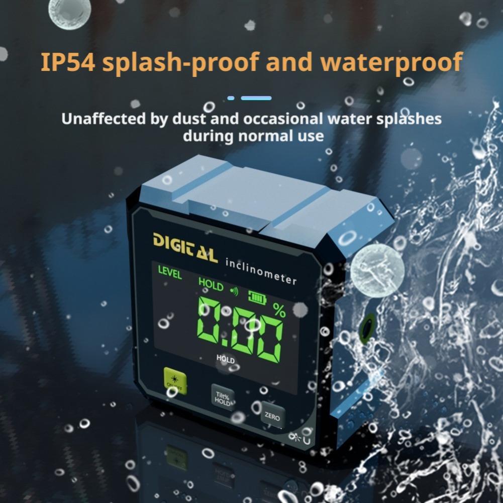 Intelligent laser digital tilt angle box, four sided magnetic tilt angle ruler, 360 degree adjustable height and precision level