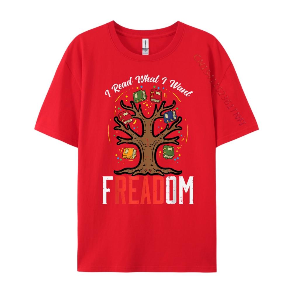

Freadom Tree Read Reading Librarian Book Across America Shirts Graphic Tee Cotton Comfort Oversized T Shirt Men Happy New Years S