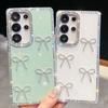 Für Samsung Galaxy S25 Ultra Hülle Strass-Rand Schmetterlings-Schleifen-Dekor TPU + PC IMD Handyhülle
