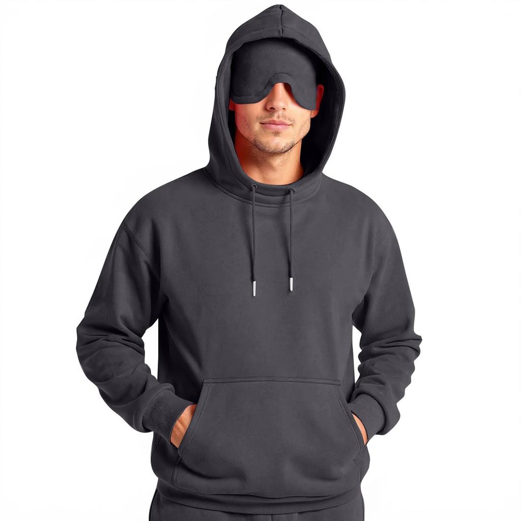 Mote Fritidssweatshirt Løs Glidelåscardigan Langermet Hettegenser for Damer og Herrer