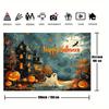1pc2D flat Halloween banner background cloth for photography, birthday party decoration, no power required——sym