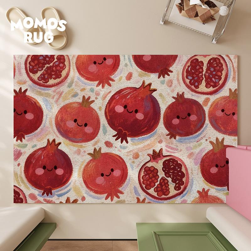 Fresh Fruit Entry Door Floor Mat Household Wear-Resistant Cutting Pvc Silk Ring Foot Mat Door-Resistant Non-Slip Mat 40*60cm