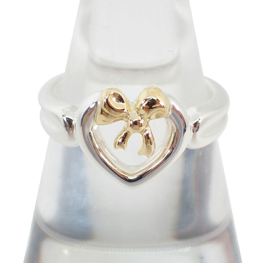 

[Pre-owned] TIFFANY 925/750 Heart Ribbon Ring / Size 12 / j31-62