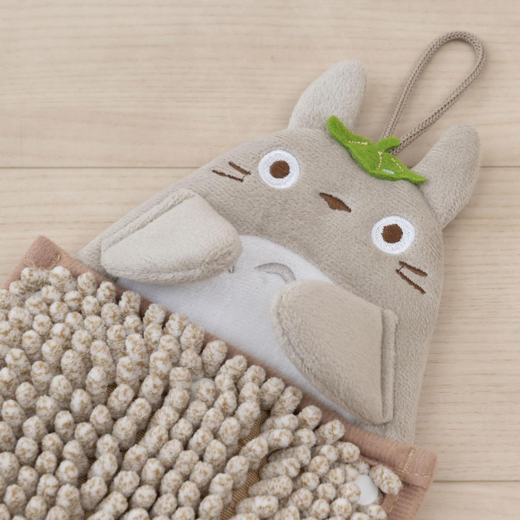 Senko My Neighbor Totoro Fluffy Hand 15 X 20 Cm Using the 65608 Towel, Approx. (when Loop), Beige, Absorbent, Quick-Drying Microfiber,