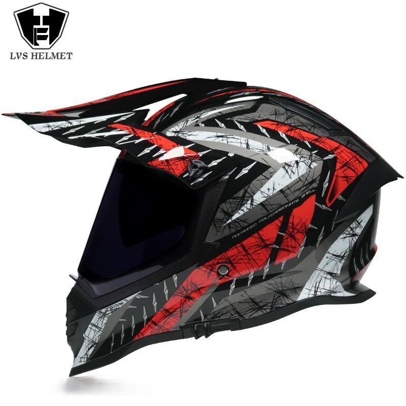 Full Face Motorcycle Helmet With Dual Visors Off-Road Rally Highway Riding Unisex All-Season ABS S M L XL