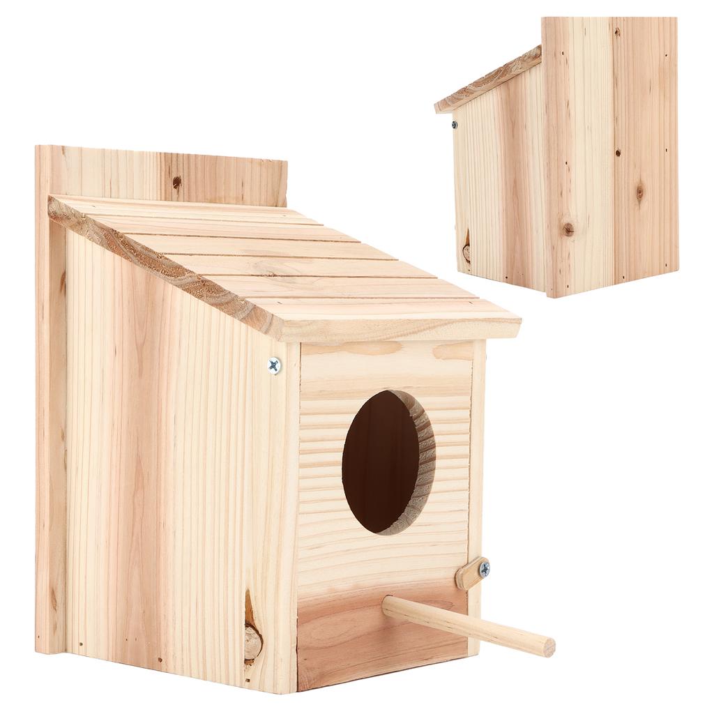 Innovativt fuglehus av tre Naturlig og trygt DIY-oppdrettshus i tre