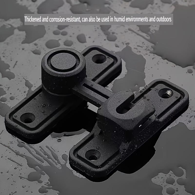 90° Stalldörrlås Kraftigt Skjutbar Stalldörrspärr Låsregel 90 Graders Vridbar Grindspärr Vinskåp Garderob Rätvinkligt Lås