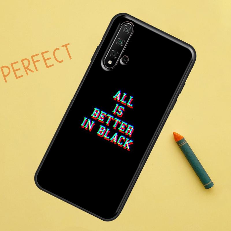 Simple Minamilst Black Quote For Huawei Nova 12s 11i 7i 8i 12i Y73 Y70 Y90 Y60 Y72 Y61 Y91 9 10 SE P40 Lite P30 Pro Case