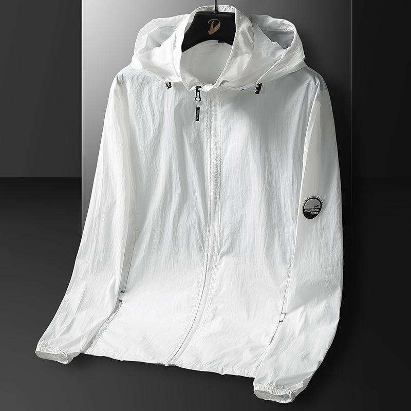 Sunscreen Clothing Men's 1011 Summer New Ultra-thin Breathable Ice Silk Sunscreen Clothing Outdoor Trench Coat Jacket Men's Clothing