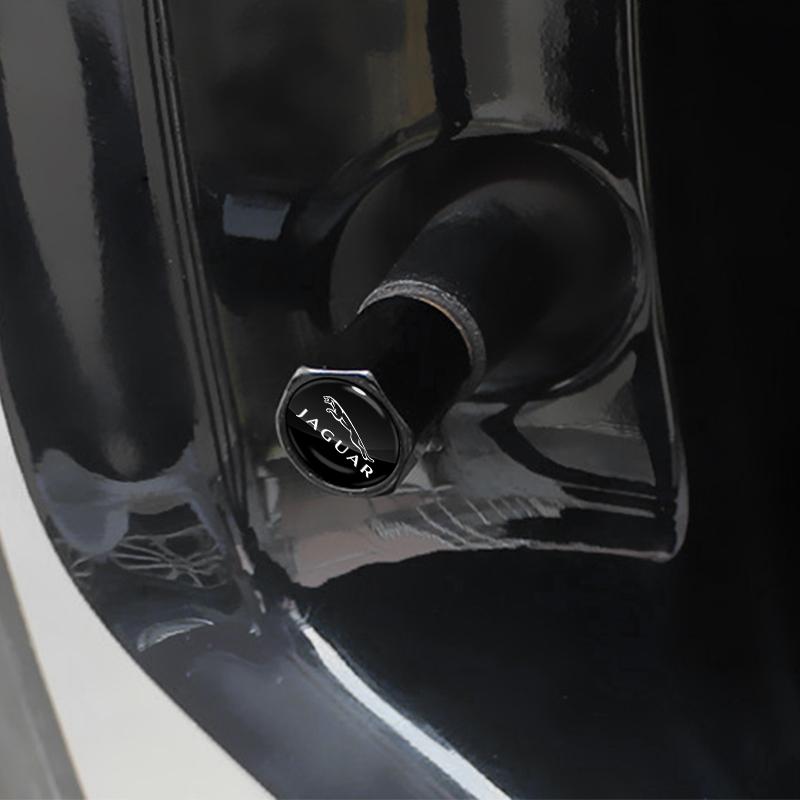 4 Peças/conjunto Válvula de Pneu de Roda de Carro de Metal Tampa da Haste de Ar Acessórios Automotivos Para Jaguar XF XJ XE S-Type F-Type X-Type F-Pace I-Pace E-Pace XFR XKR