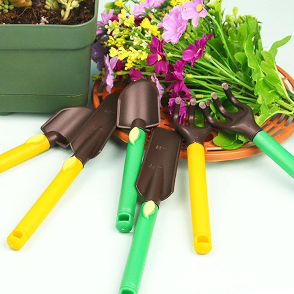 3PCS Gardening Tool Set Spade Shovel Rake for Home Gardening Kids Safety Toy