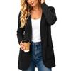 Women's Cardigan Color Long Sleeve with Pockets for Casual Wear