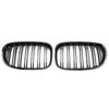 2-linjiga främre stötfångargaller njurracinggrill blanksvart för BMW F01 F02 F03 F04 740I 750I 7-serien 2009-2015 Biltillbehör